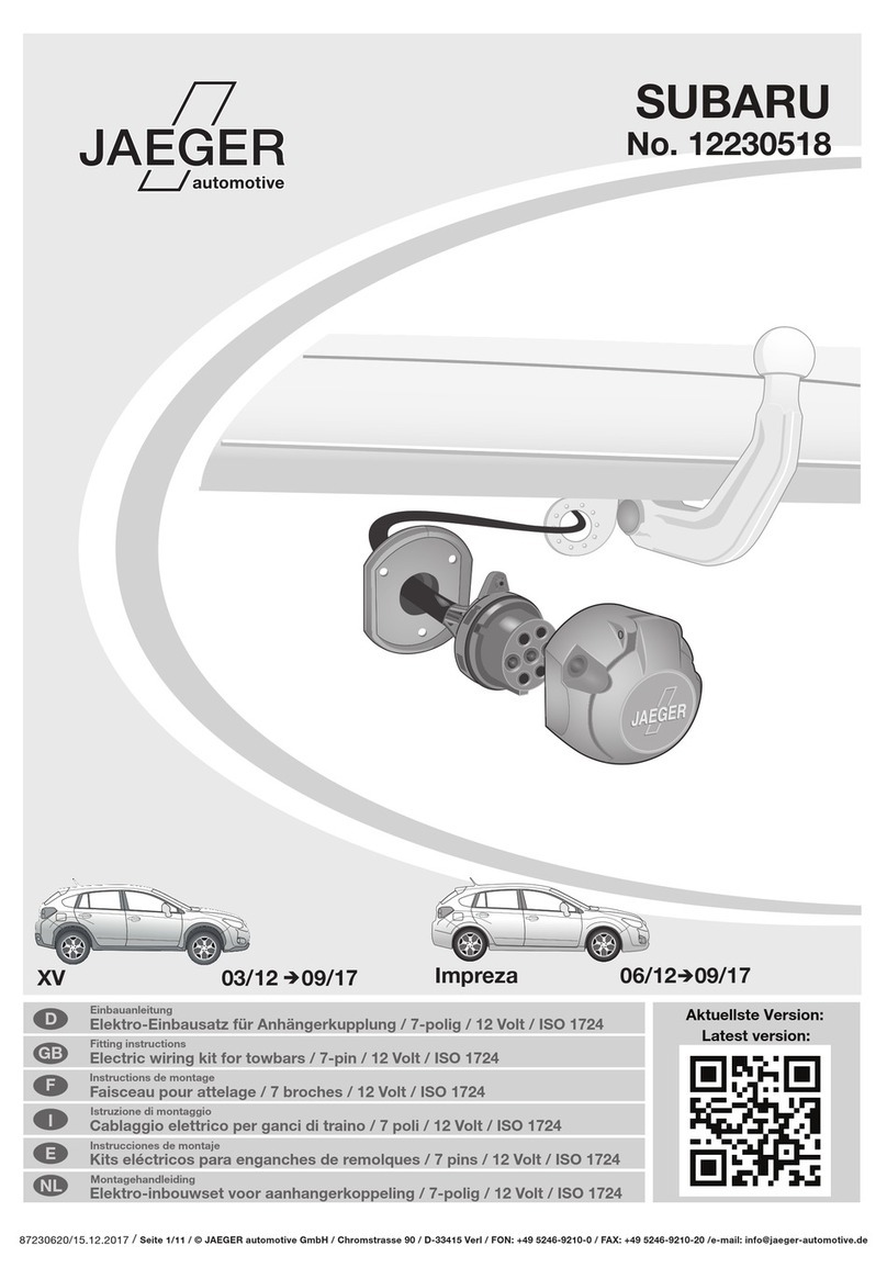Jaeger 12230518 Fitting instructions