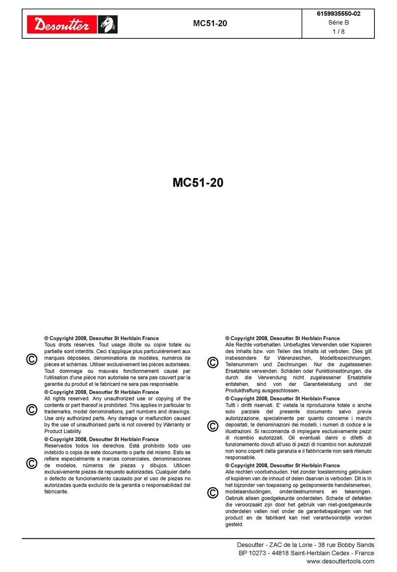 Desoutter MC51-20 User manual