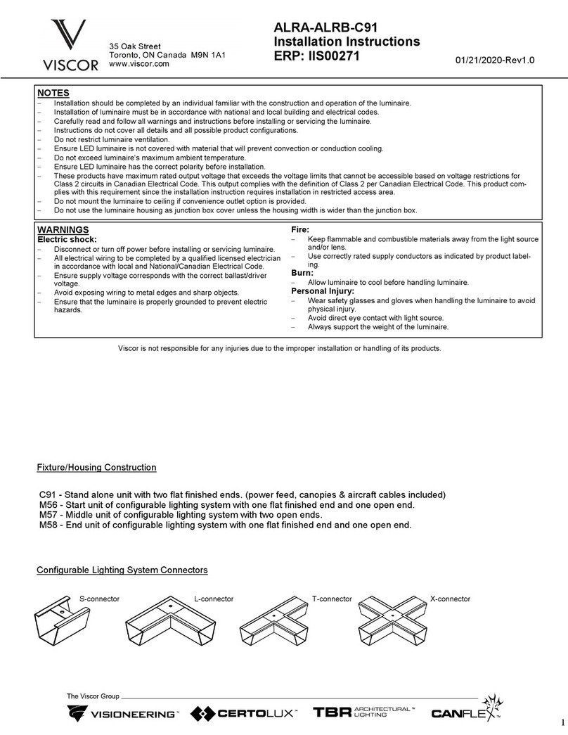 VISCOR ALRA-ALRB-C91 installation instructions