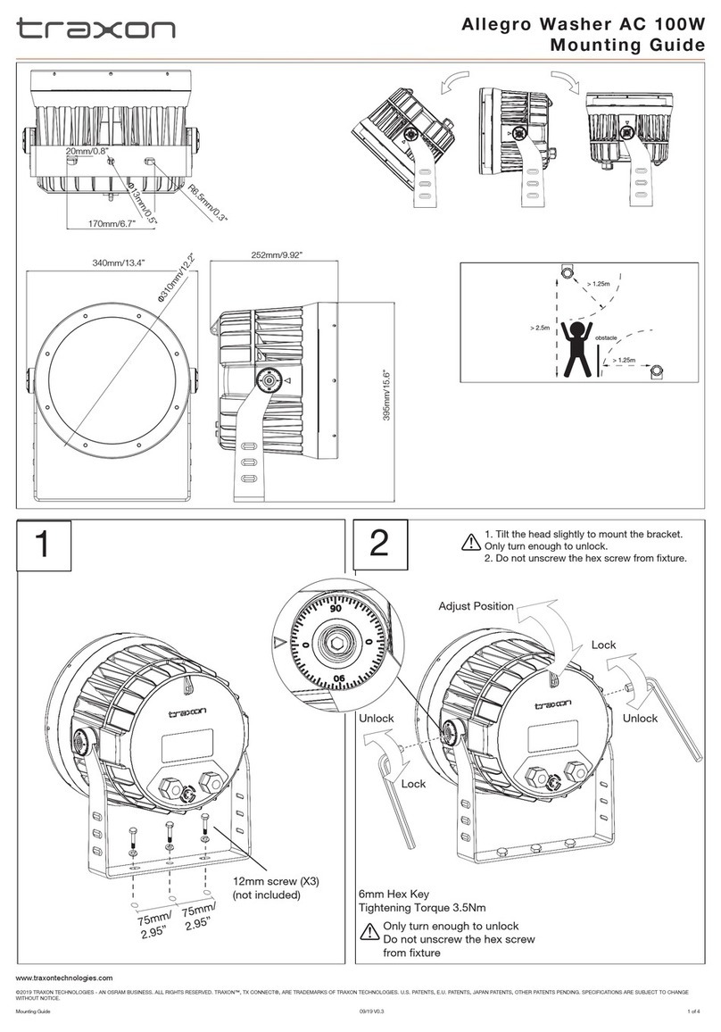 Traxon Allegro Washer AC 100W Installation instructions manual