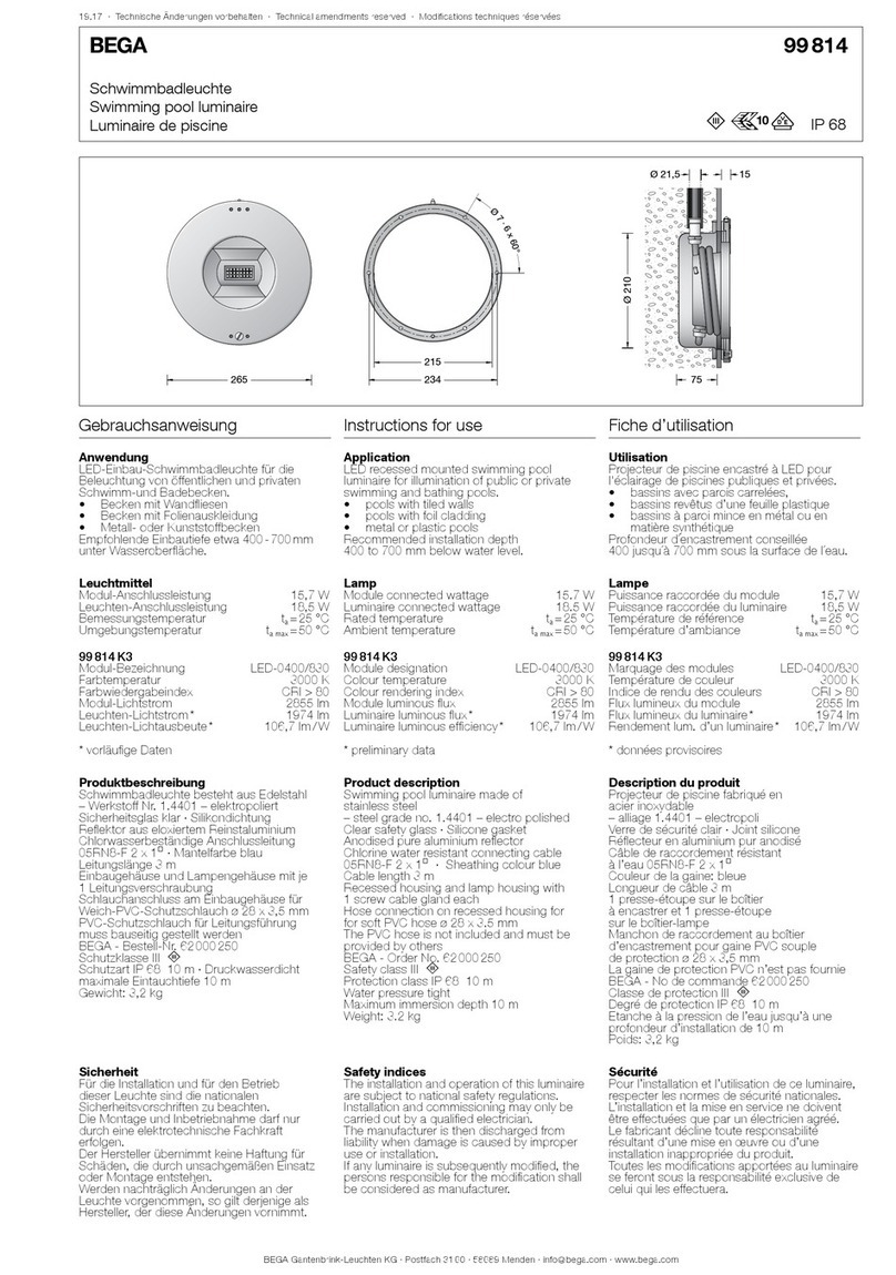 BEGA 99 814 User manual