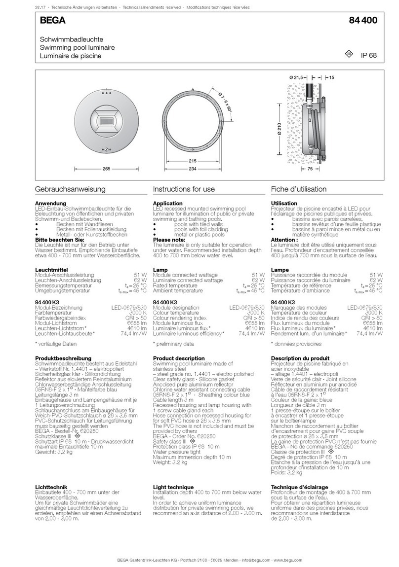 BEGA 84 400 Instructions for use