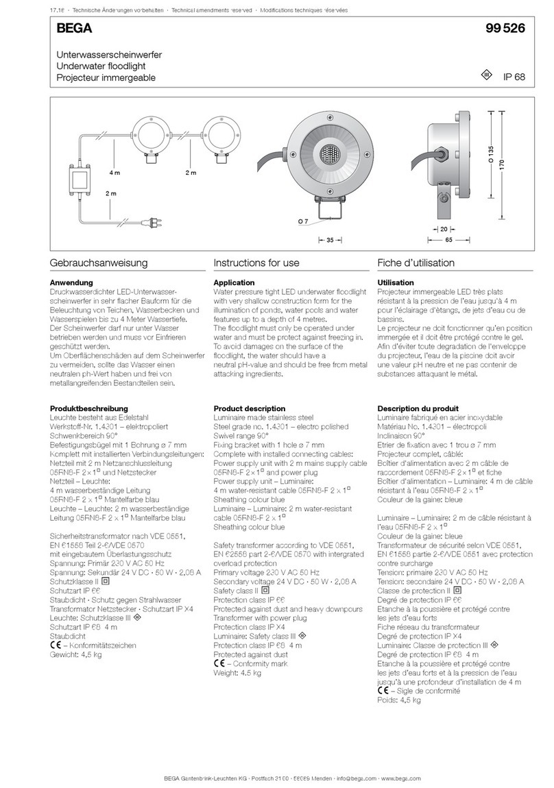 BEGA 99 526 User manual