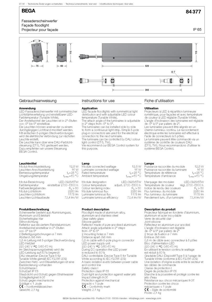 BEGA 84 377 User manual