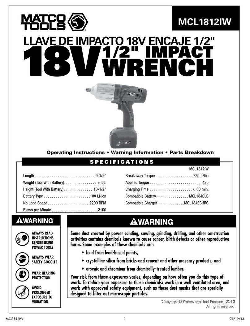 Matco Tools MCL1812IW User manual