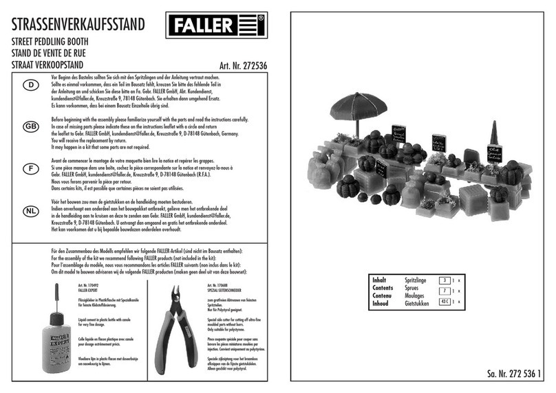 Faller Street Peddling Booth User manual