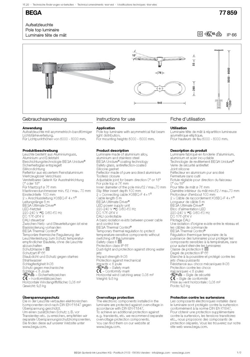 BEGA 77 859 User manual