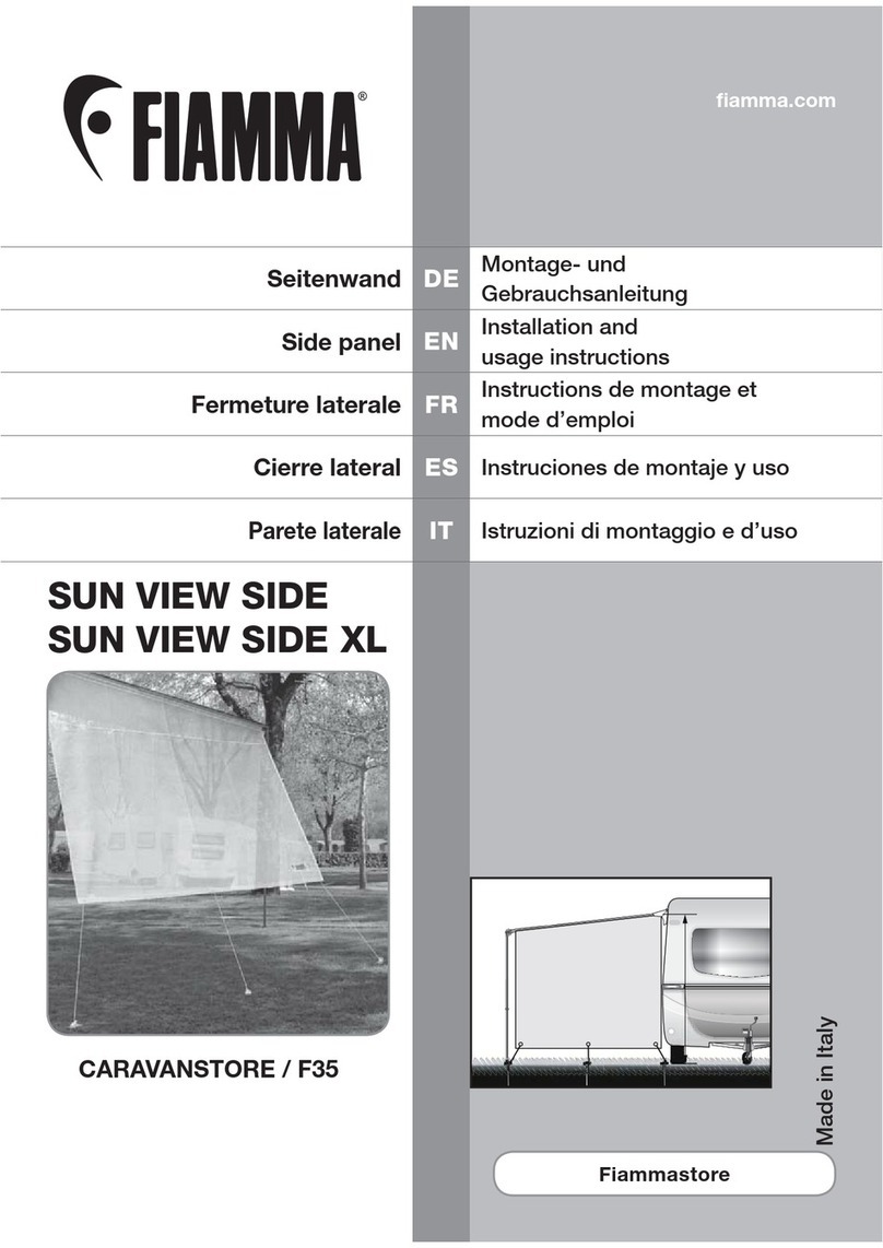 Fiamma SUN VIEW SIDE CARAVANSTORE/F35 Installation and usage instructions