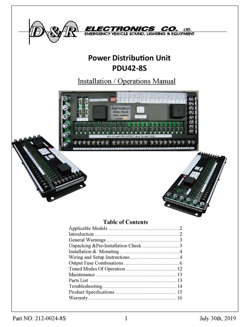 D&R ELECTRONICS PDU42-8S Installation & operation manual