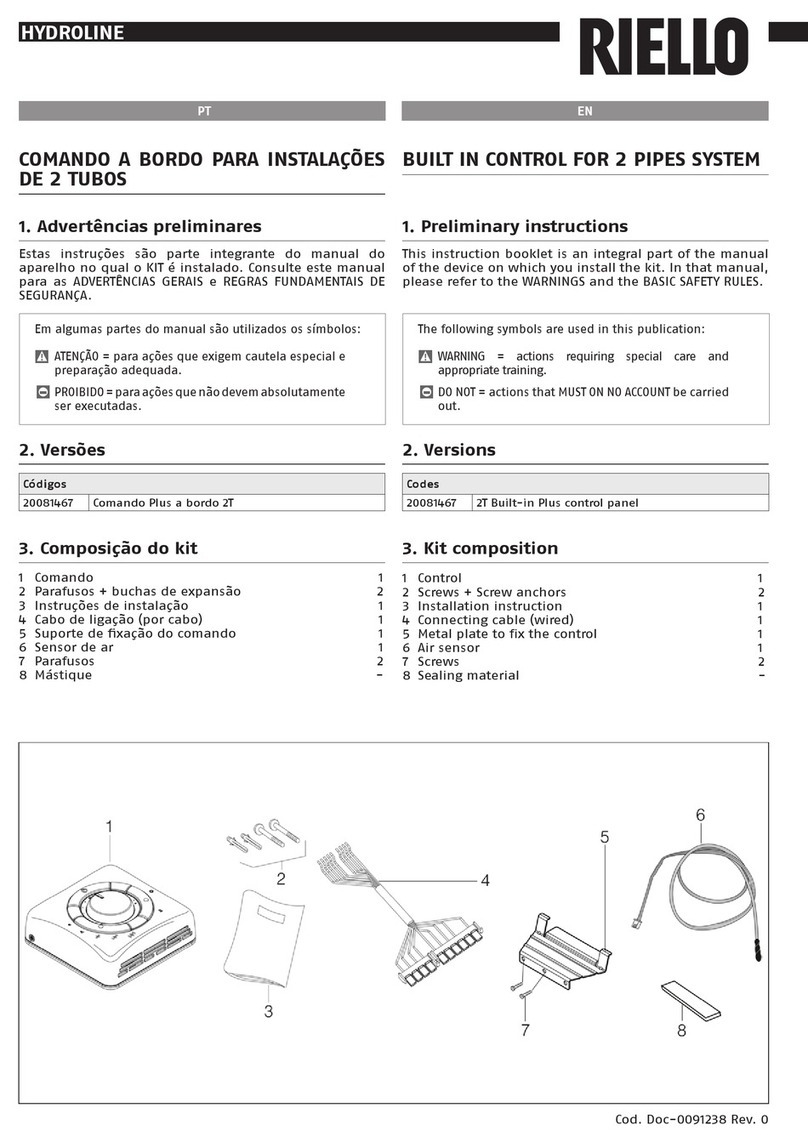 Riello 20081467 Instruction booklet