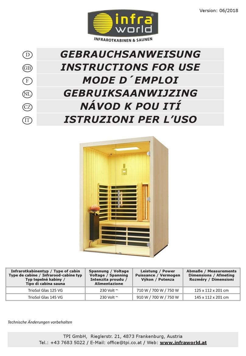 infra world TrioSol Glas 125 VG Instructions for use