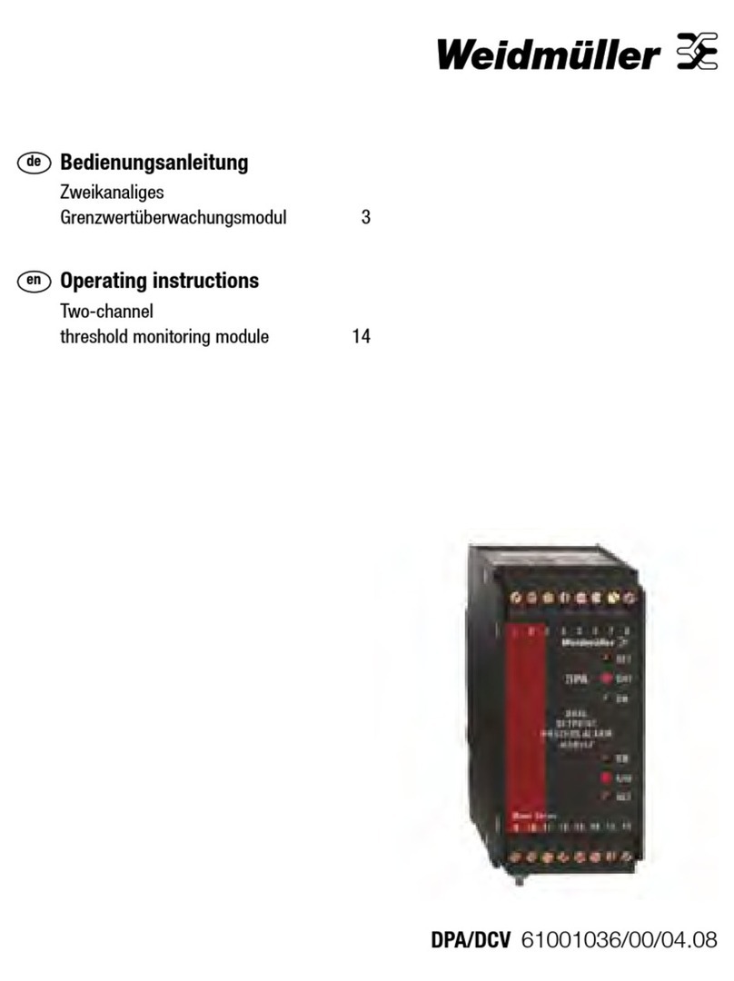 Weidmüller DPA/DCV operating instructions
