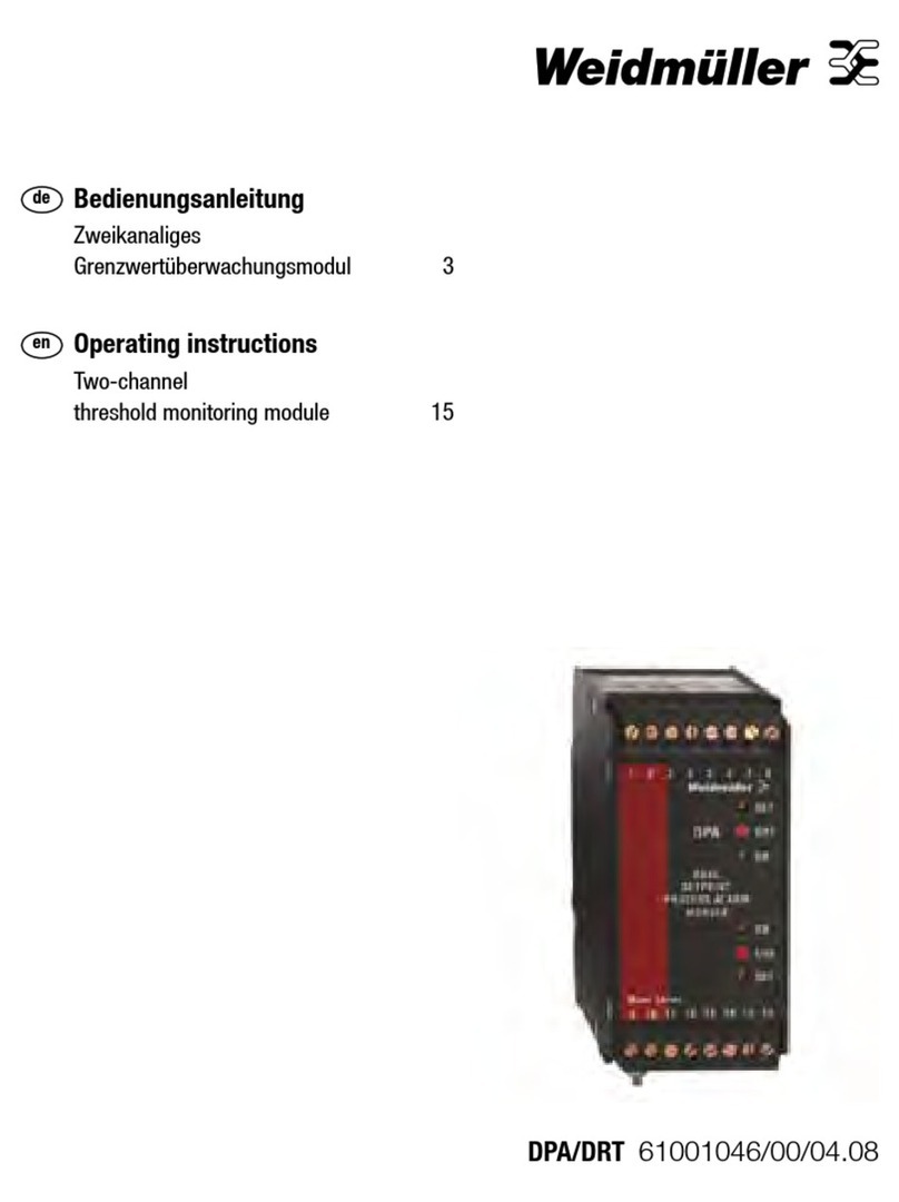 Weidmüller DPA/DRT operating instructions