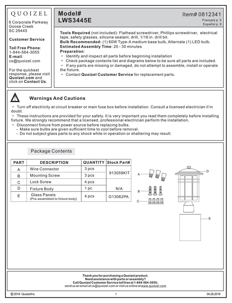 Quoizel LWS3445E manual