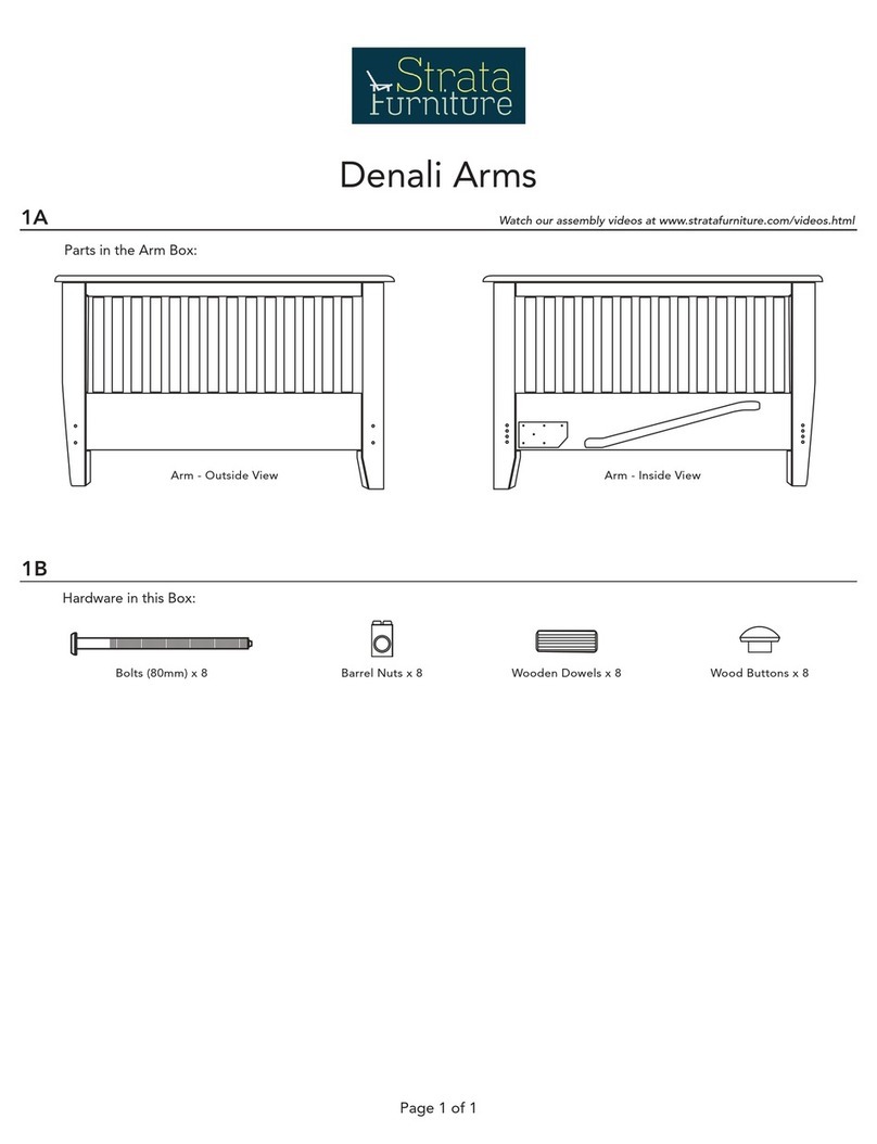 Strata Furniture Denali Arms Assembly instructions Strata Furniture Denali Arms Assembly instructions