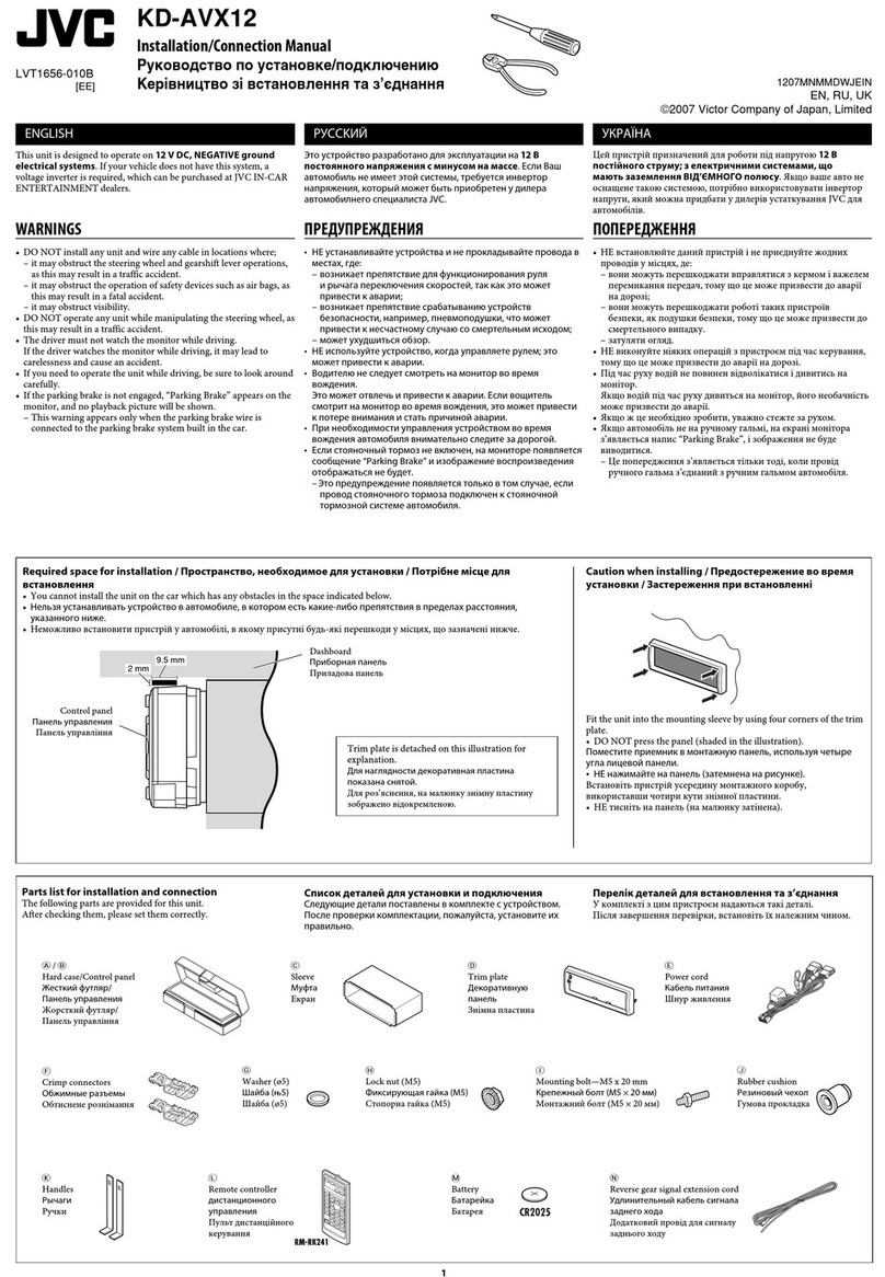 JVC KD-AVX12 Guide