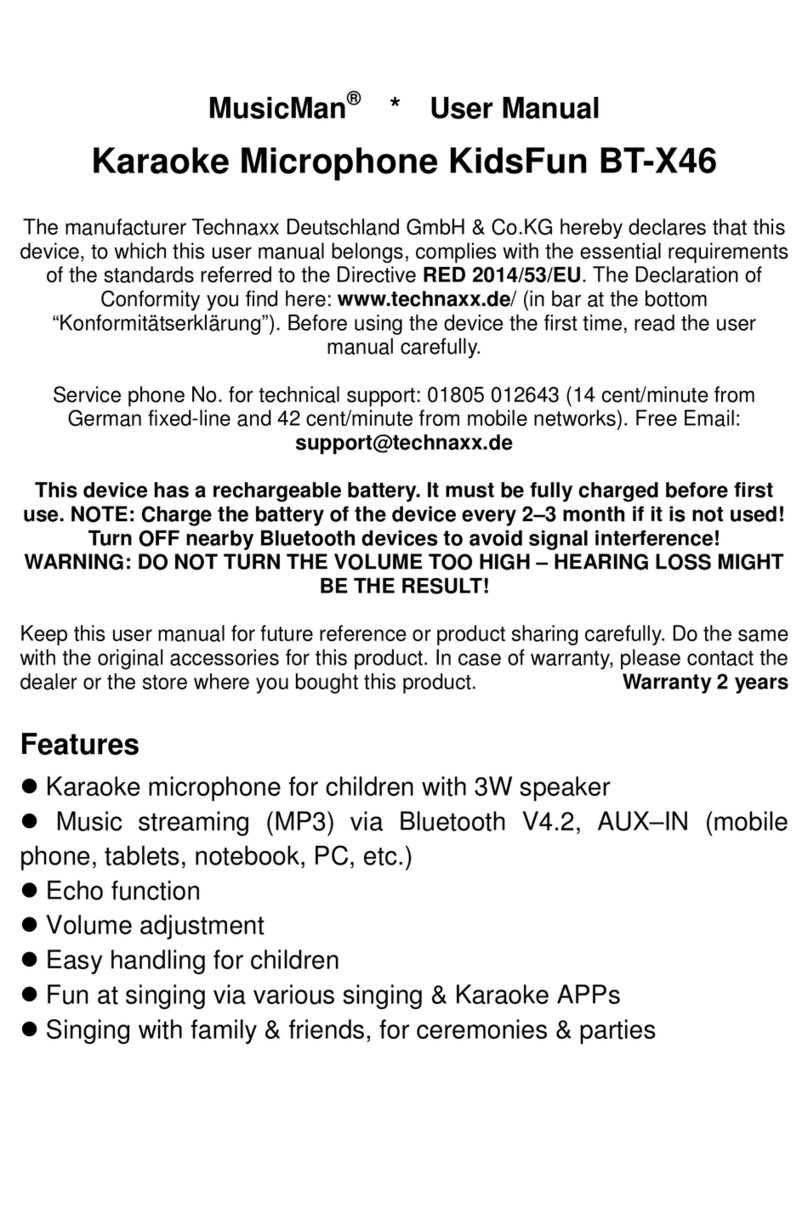 Technaxx MusicMan KidsFun BT-X46 user manual