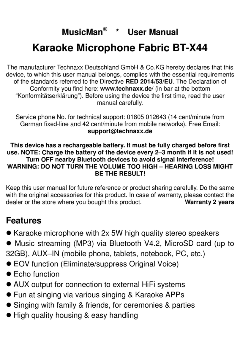 Technaxx MusicMan Fabric BT-X44 user manual