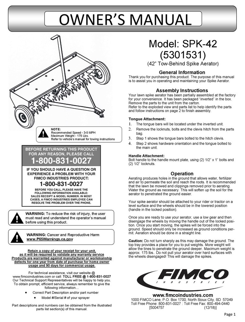 Fimco SPK-42 User manual Fimco SPK-42 User manual