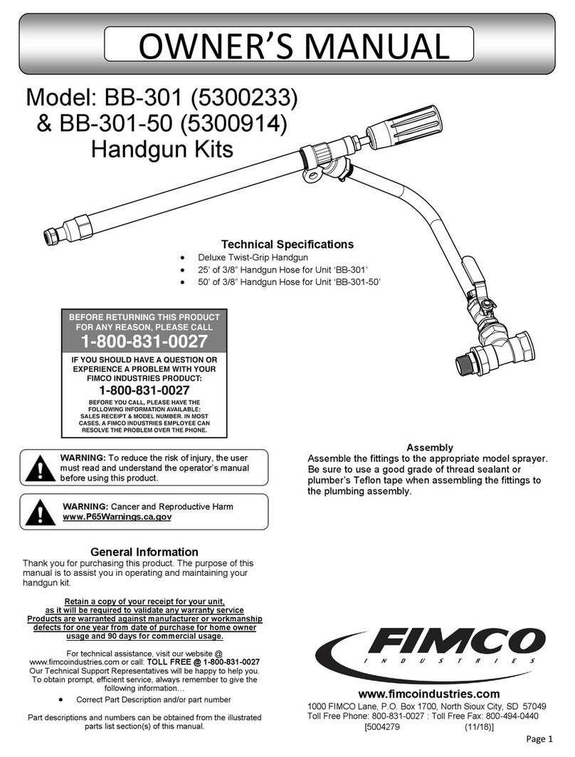Fimco BB-301 owner's manual
