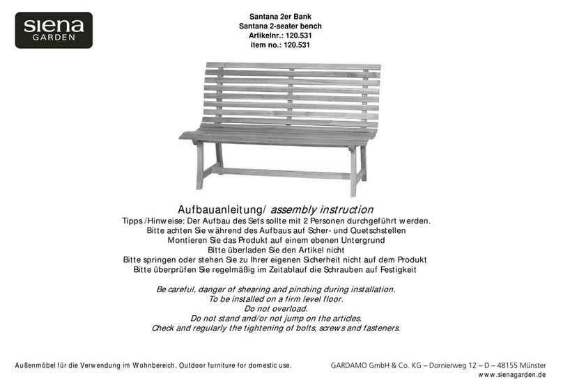 siena GARDEN Santana 2-seater Assembly instructions siena GARDEN Santana 2-seater Assembly instructions