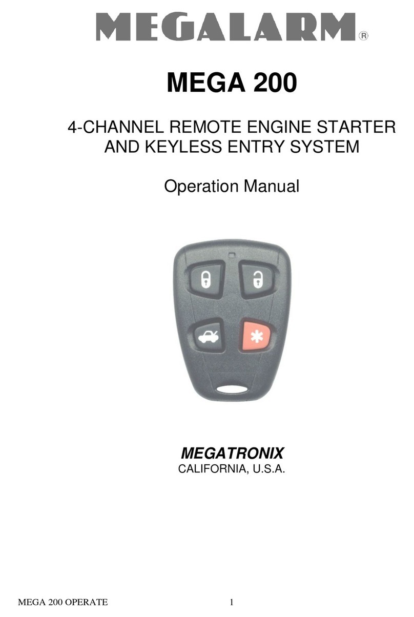 MEGATRONIX MEGALARM MEGA 200 Operation manual