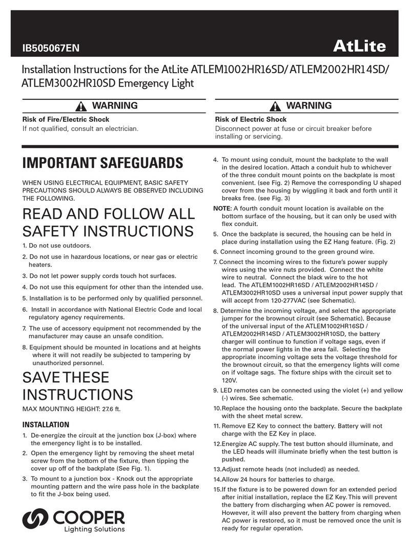 Cooper AtLite ATLEM1002HR16SD installation instructions