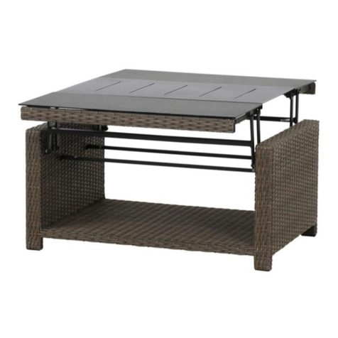 siena GARDEN Teramo Folding table 227.135 Assembly instructions