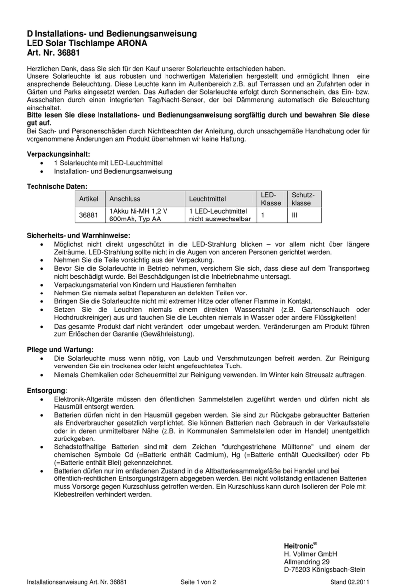 Heitronic ARONA User manual