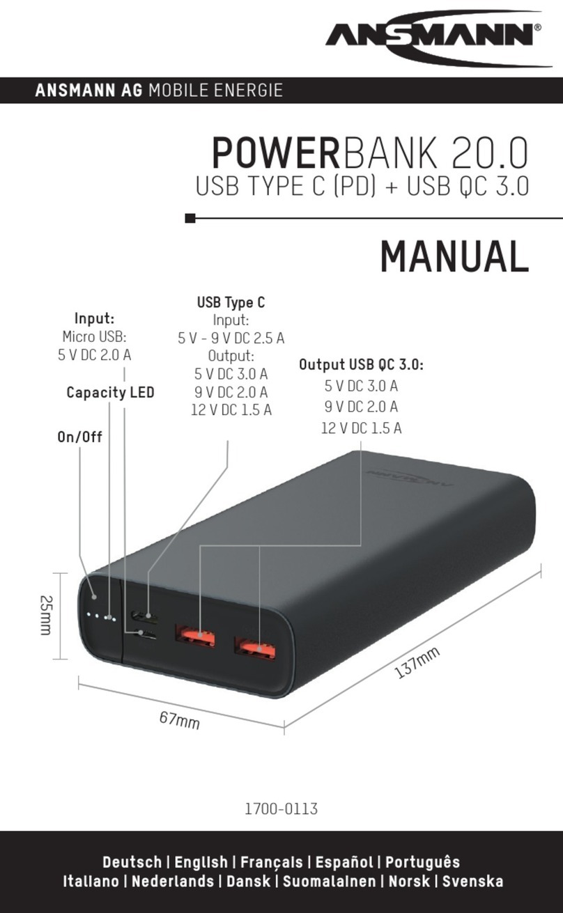 ANSMANN POWERBANK 20.0 manual