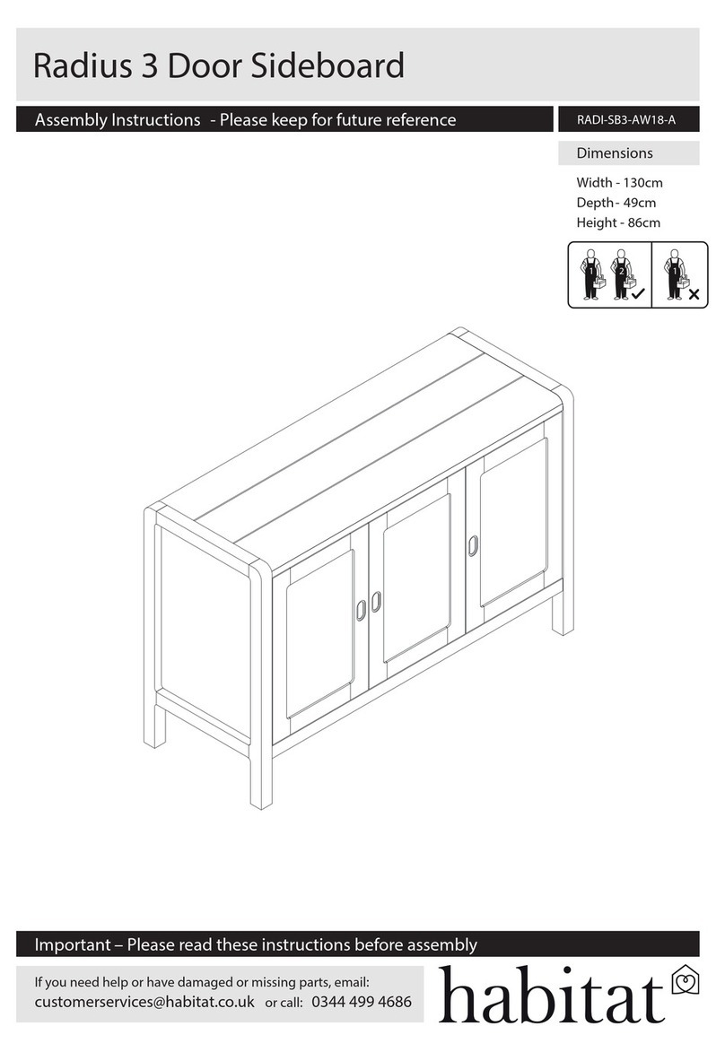 Habitat Radius RADI-SB3-AW18-A Assembly instructions Habitat Radius RADI-SB3-AW18-A Assembly instructions