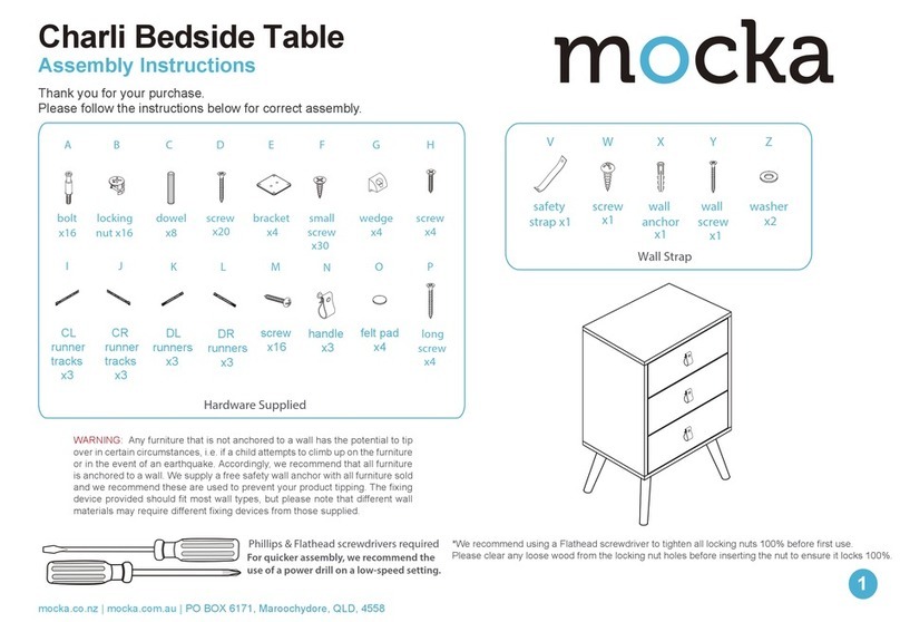 Mocka Charli Bedside Table User manual