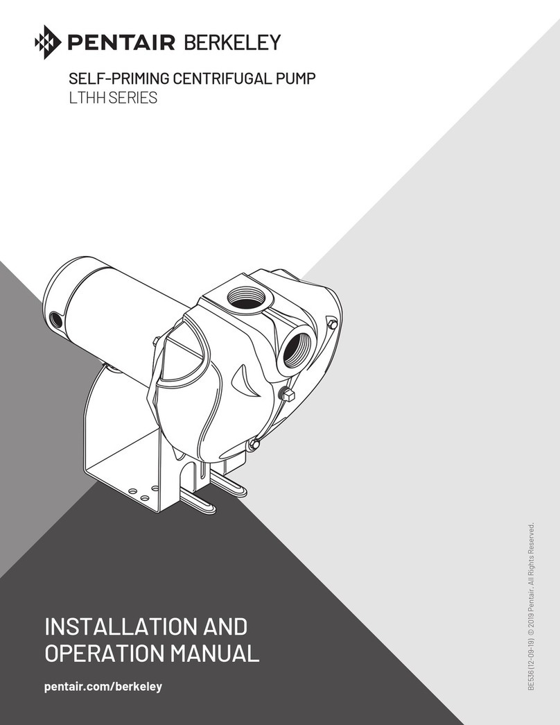 Pentair Berkeley LTHH Series Installation and operation manual