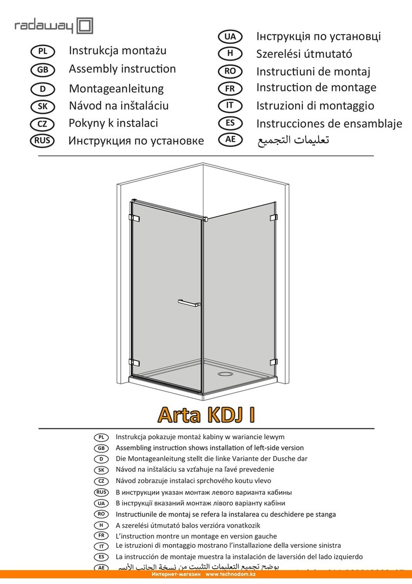 Radaway Arta KDJ I Assembly instruction