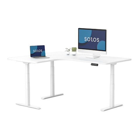 Solos L-shaped Standing Desk SD-LD16137-WH User manual