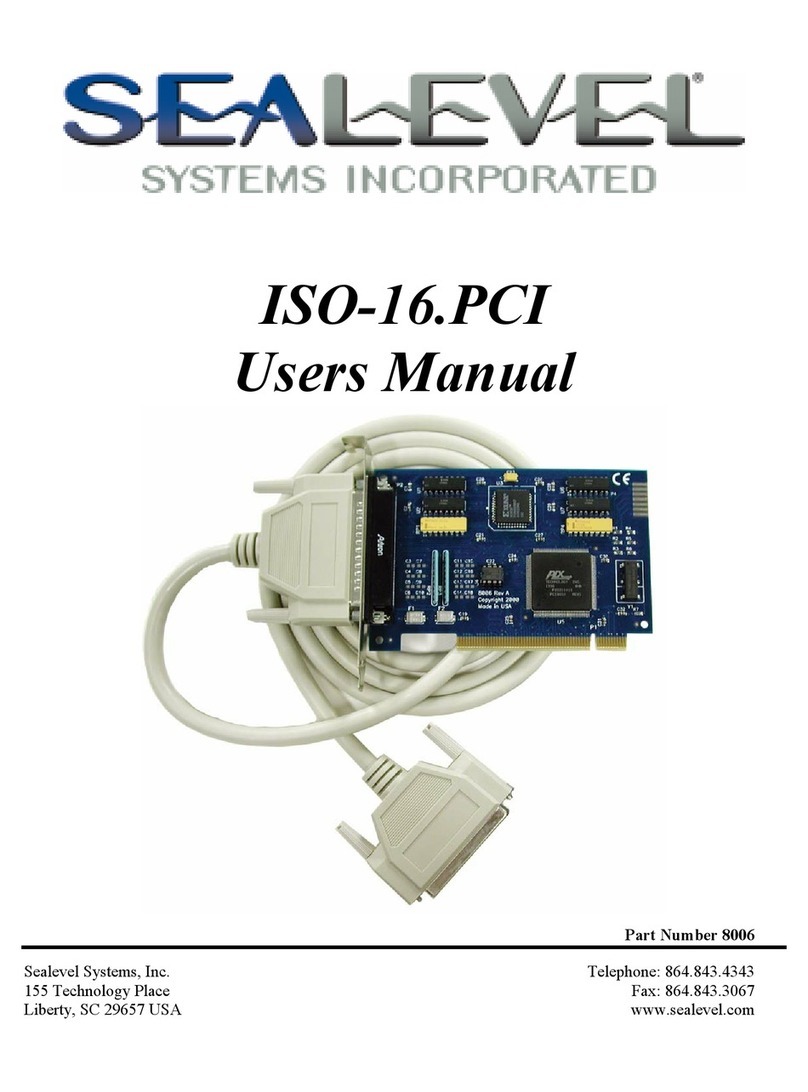 SeaLevel ISO-16.PCI User manual