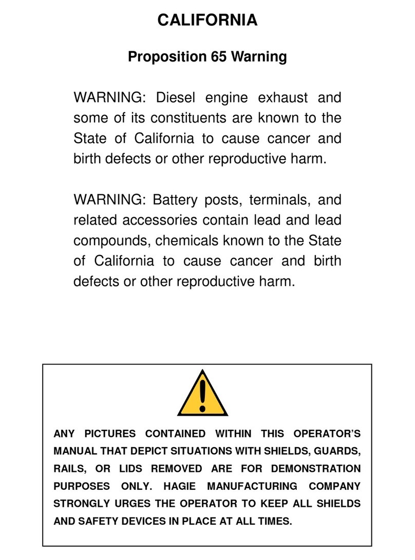 Hagie UpFront STS 16 Operator's manual