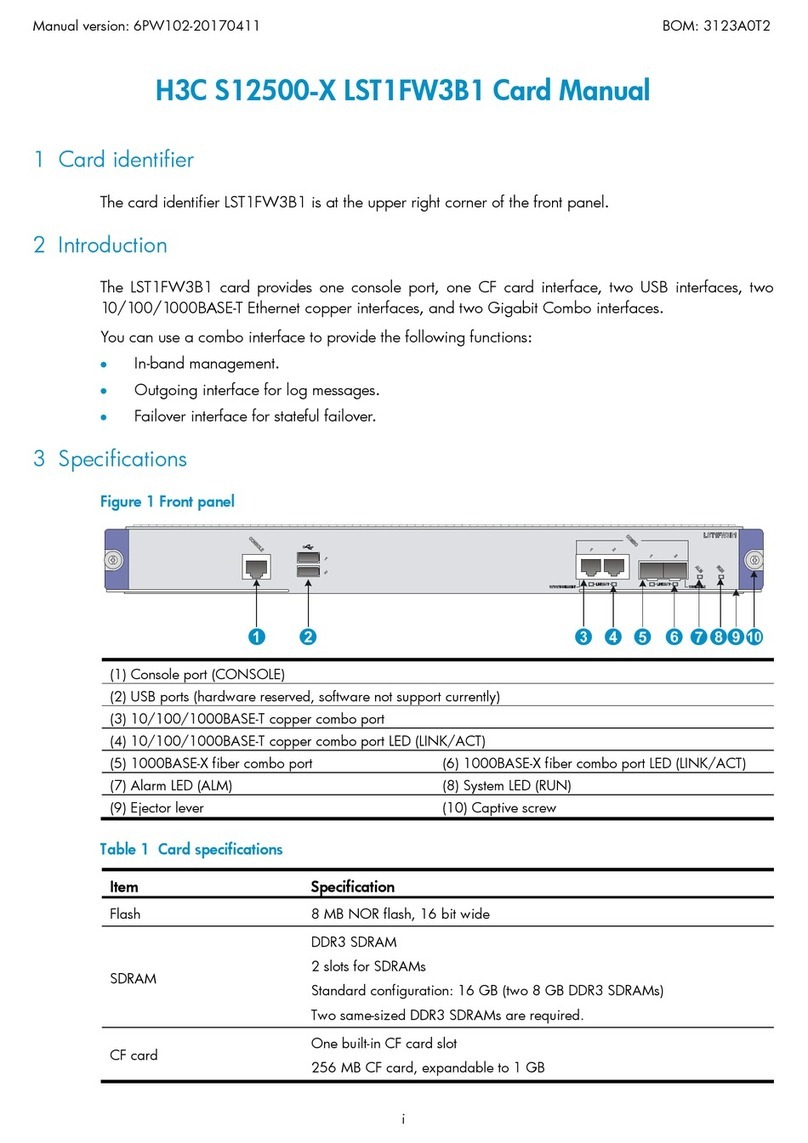H3C S12500-X Parts list manual