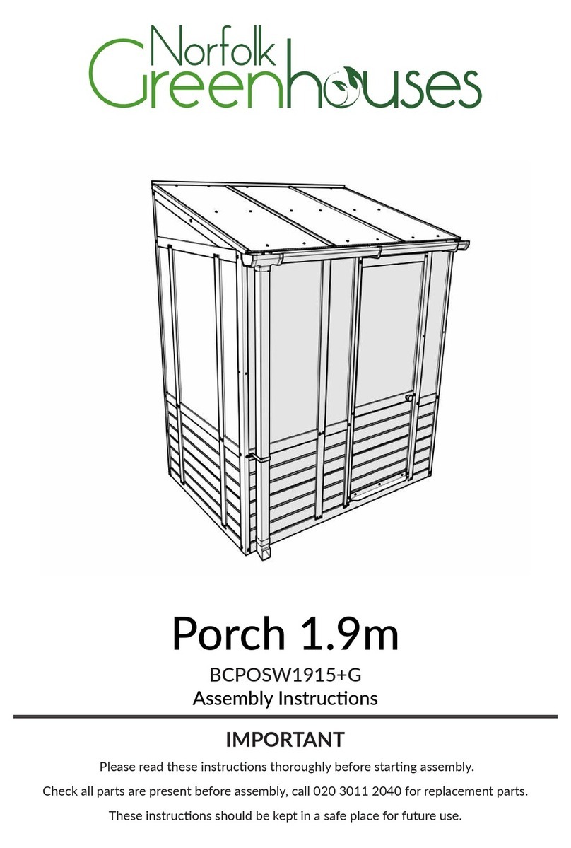 Norfolk Greenhouses BCPOSW1915+G Assembly instructions