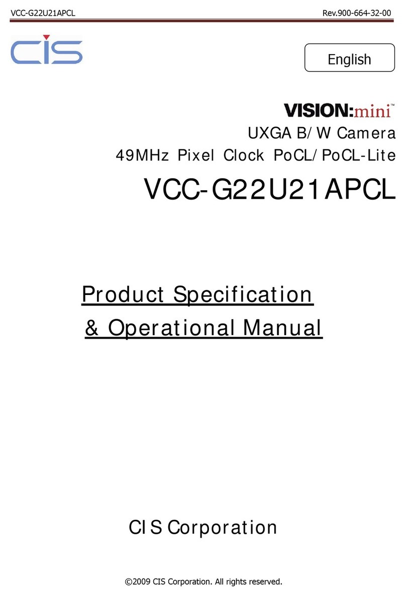 CIS VISION:mini VCC-G22U21APCL Product specification & operational manual
