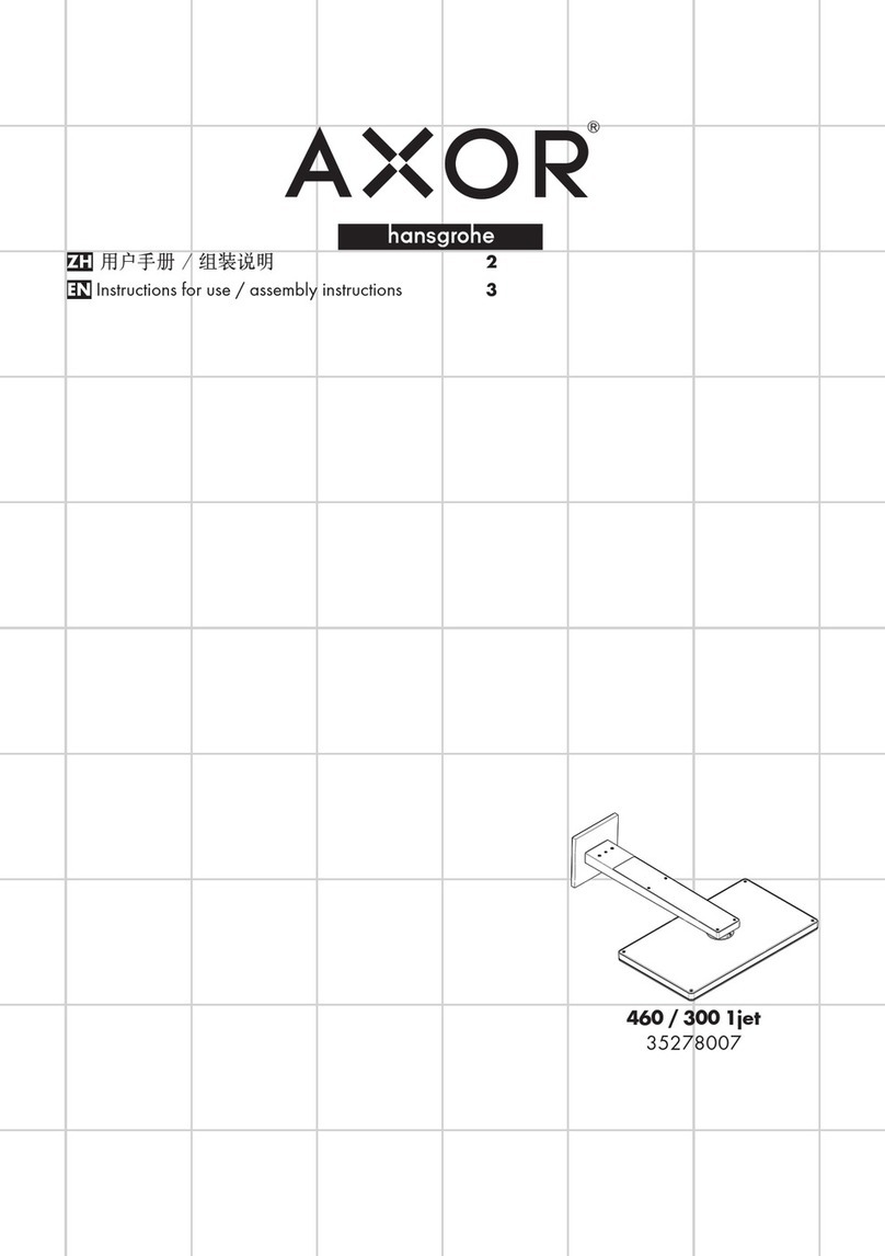 Hans Grohe Axor 460/300 1jet 35278007 Instructions for use/assembly instructions