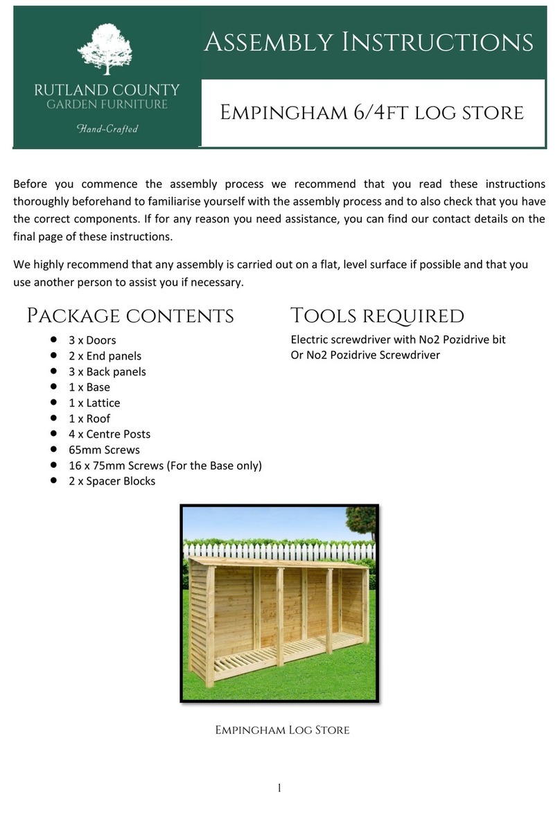 Rutland County Empingham 6/4ft Log store Assembly instructions