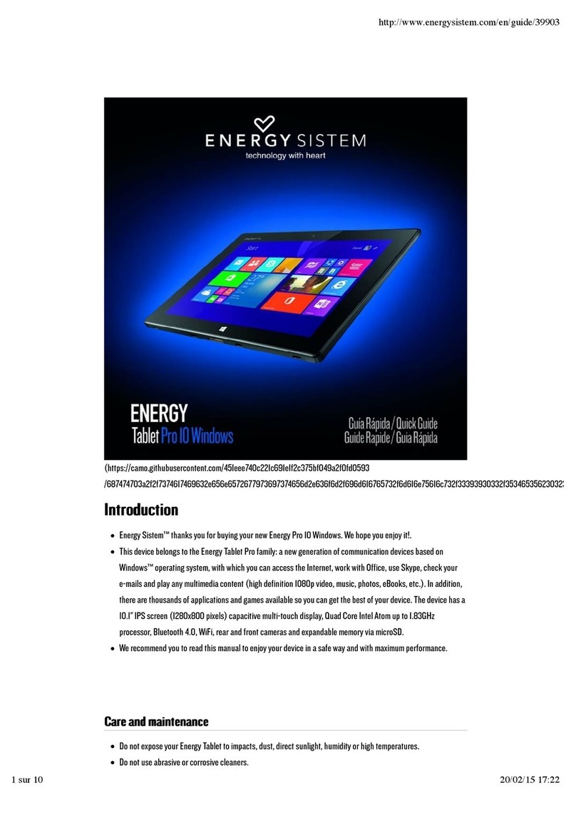 ENERGY SISTEM Pro 10 Windows quick guide