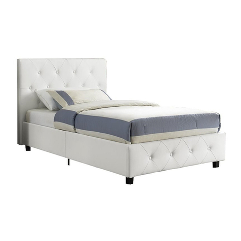 Dorel Home Products Dakota Upholstered Bed 4027119 User manual