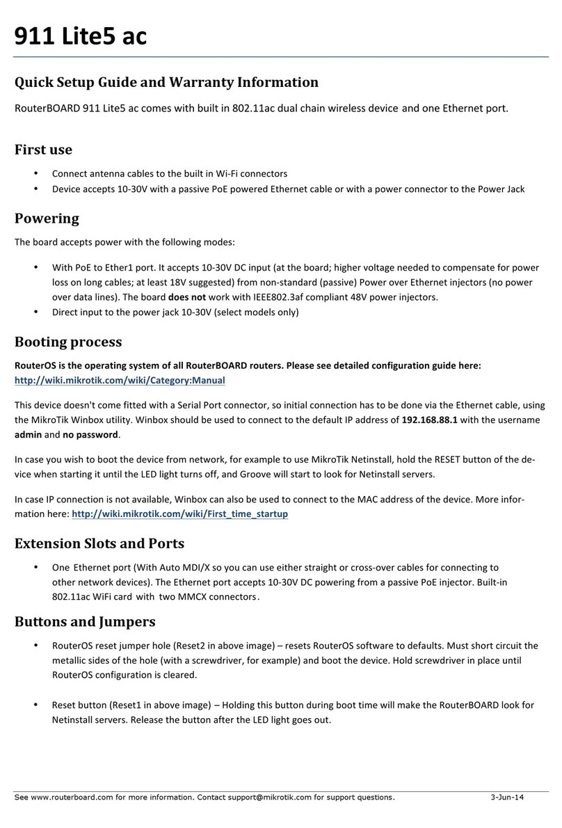 MikroTik RouterBOARD 911 Lite5 ac Quick setup guide