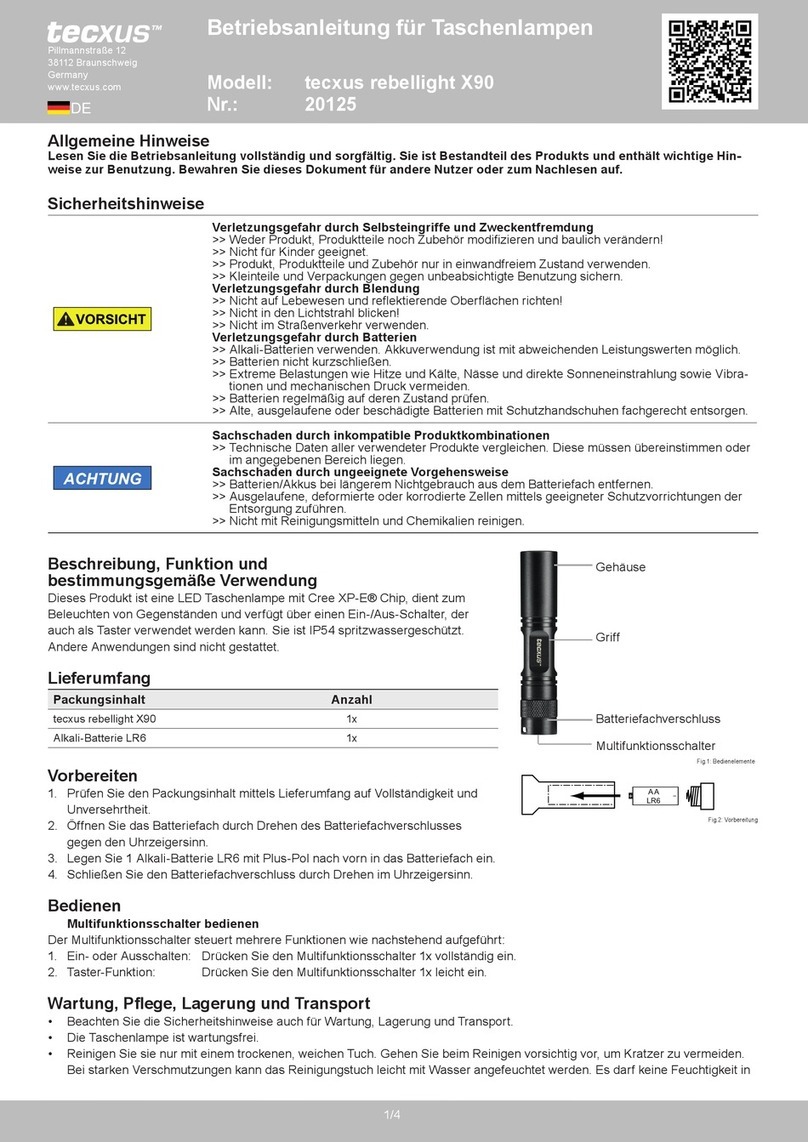 Tecxus Rebellight X90 user manual
