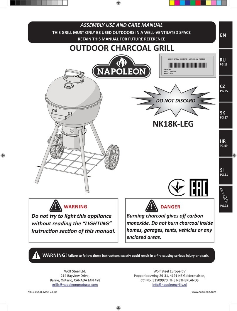 Napoleon NK18K-LEG User manual