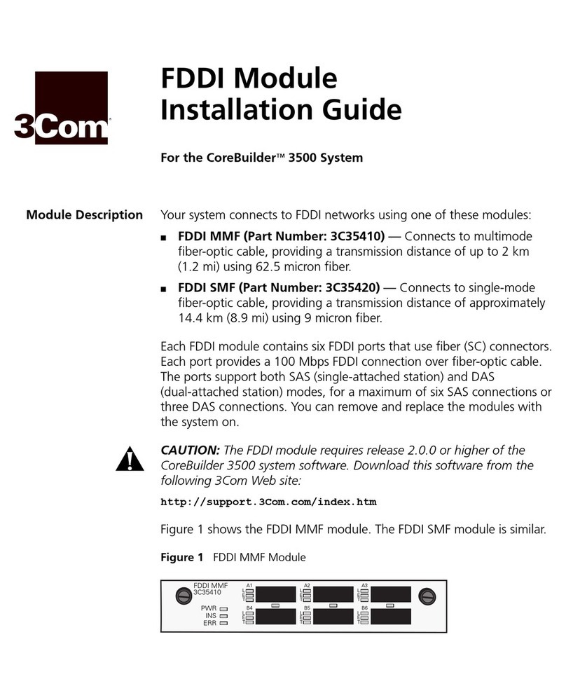 3Com FDDI MMF installation guide