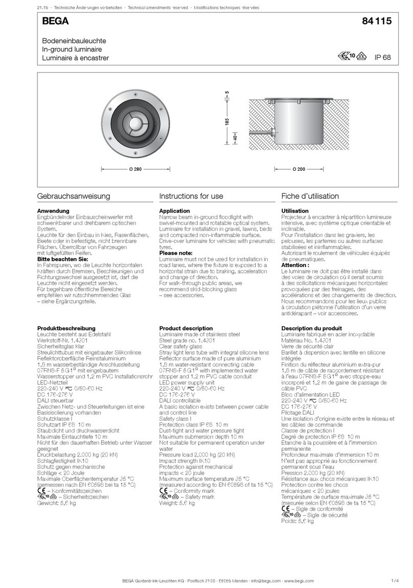 BEGA 84 115 Instructions for use