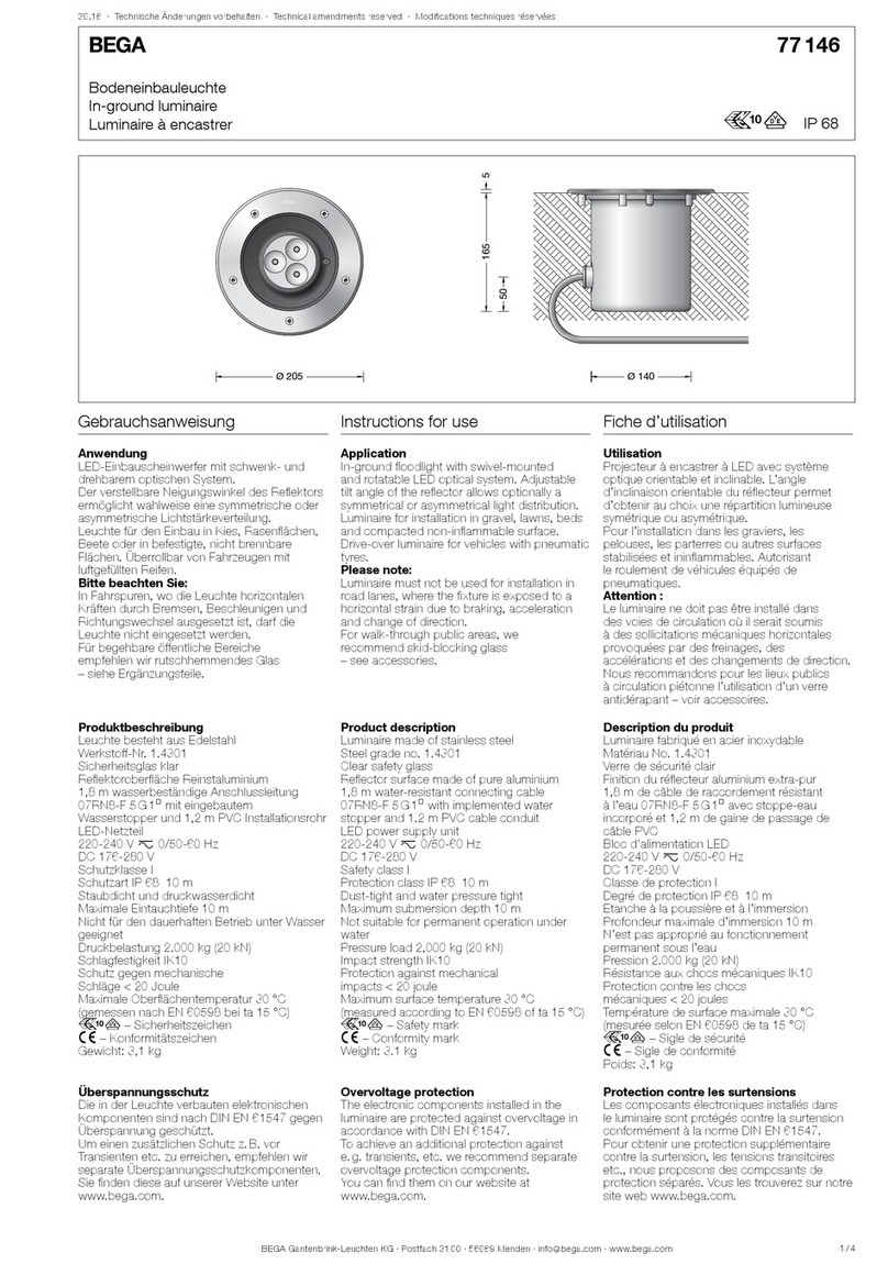 BEGA 77 146 Instructions for use